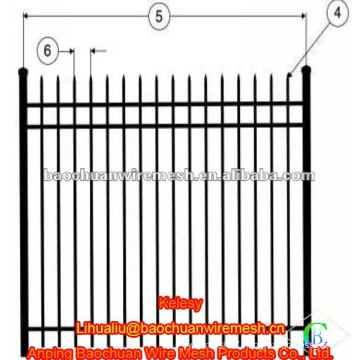 Plastic spraying zinc steel fence Wellington Style pool enclosure and guardrail Wrought iron fence